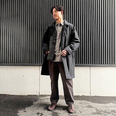 紳士 ふんわり中わた 撥水ステンカラーコート | 無印良品